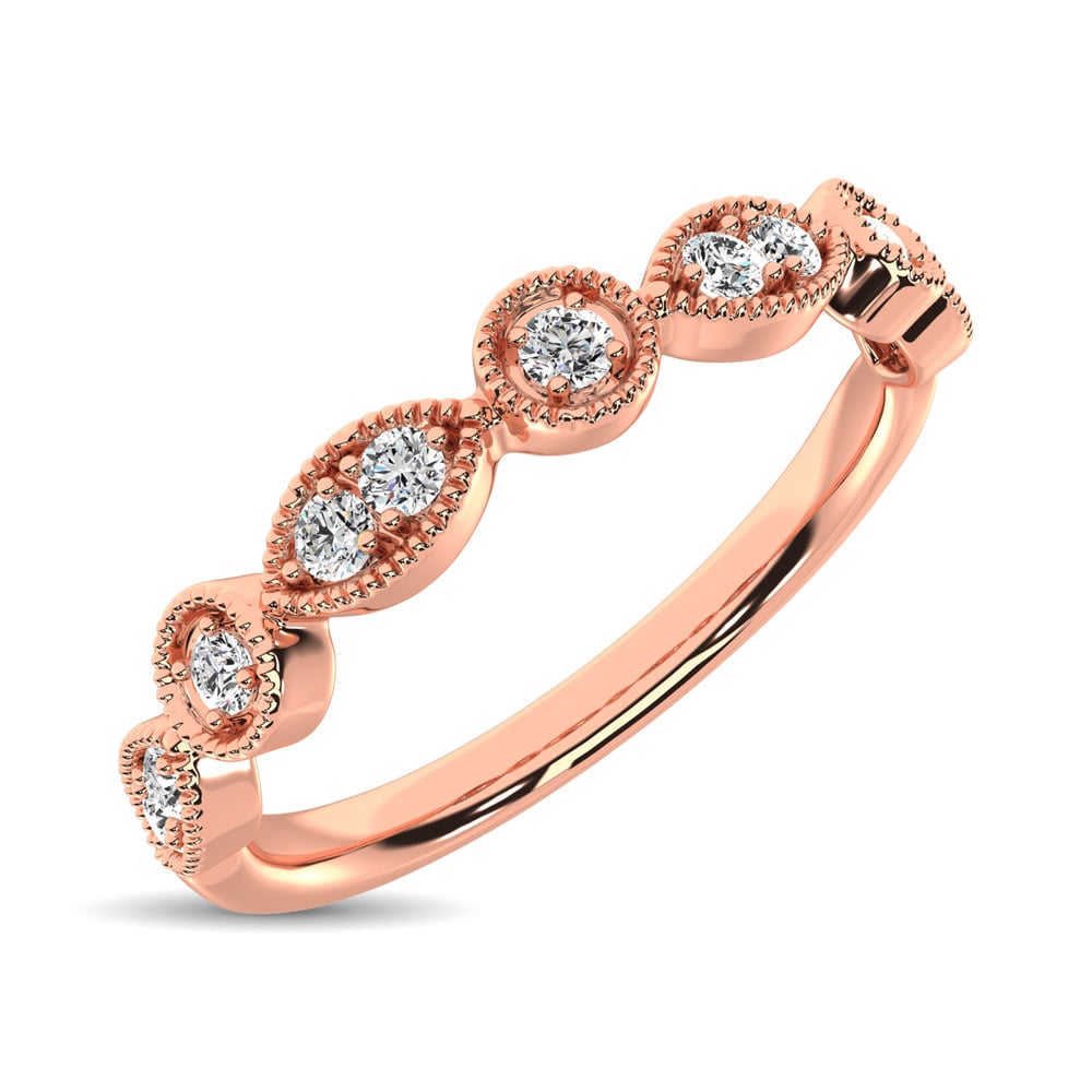 Diamond Stackable Band 1/10 Ct.tw in 10K Rose Gold