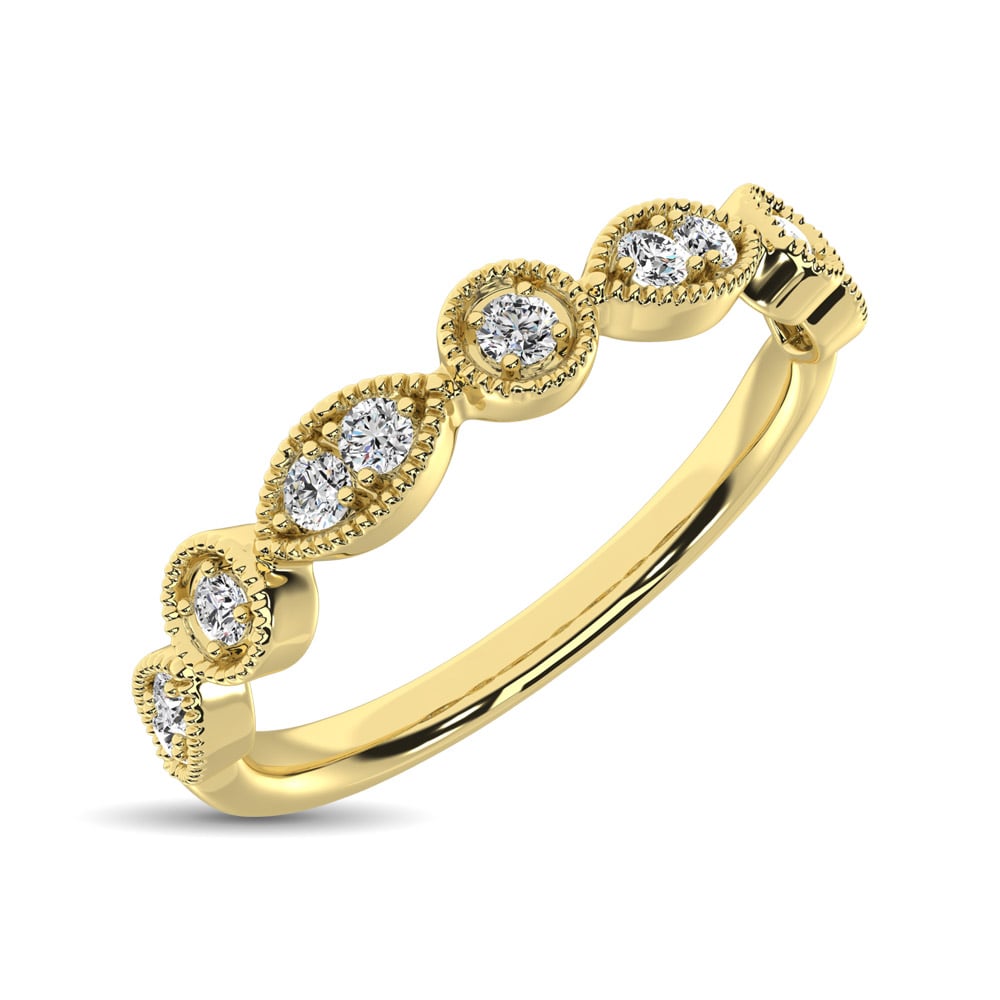 Diamond Stackable Band 1/10 Ct.tw in 10K Yellow Gold