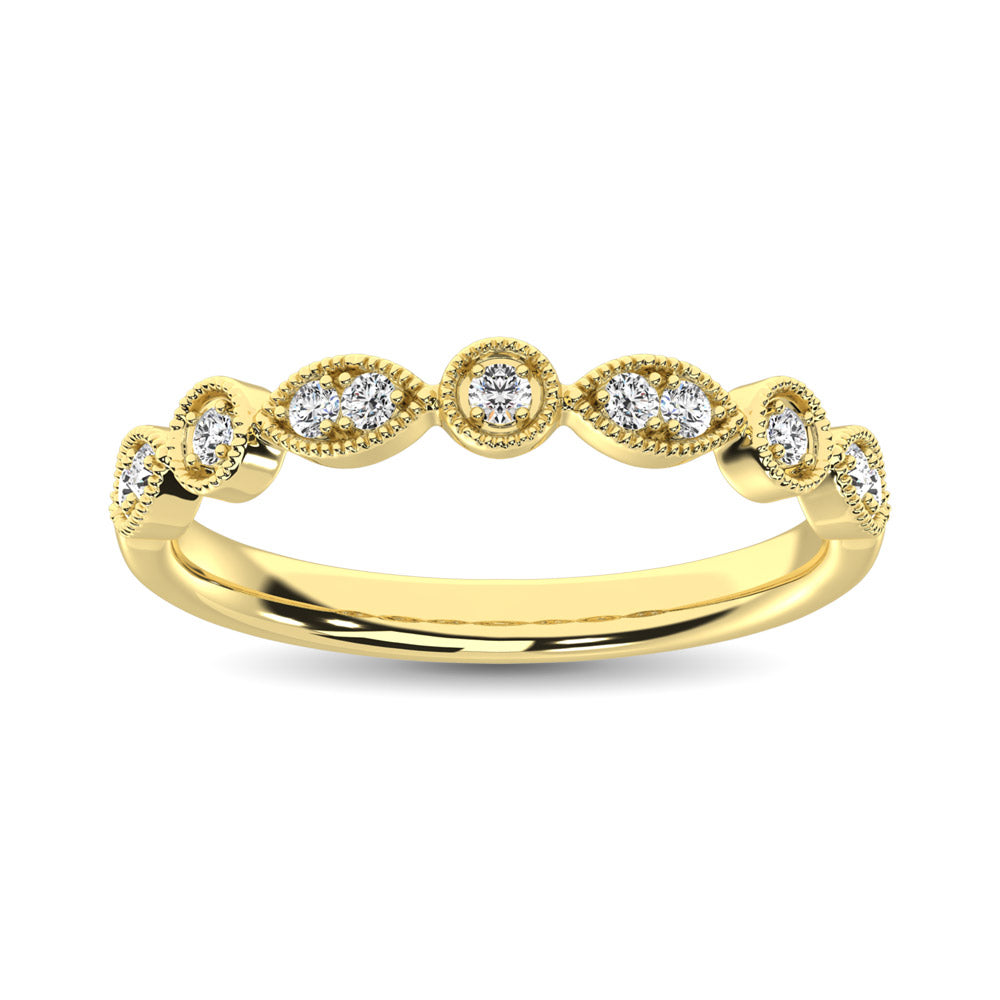 Diamond Stackable Band 1/10 Ct.tw in 10K Yellow Gold