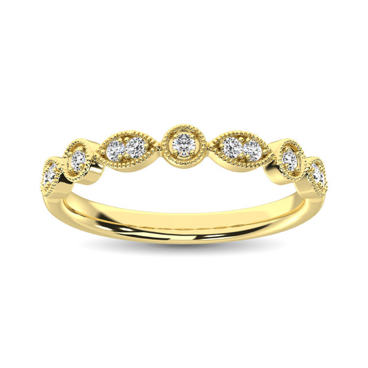 Diamond Stackable Band 1/10 Ct.tw in 10K Yellow Gold