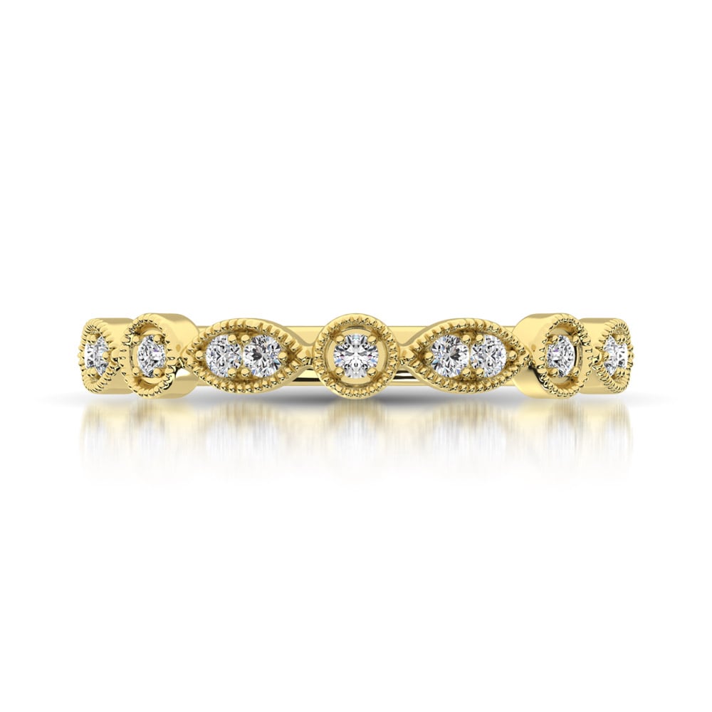 Diamond Stackable Band 1/10 Ct.tw in 10K Yellow Gold
