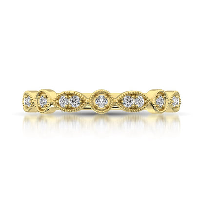 Diamond Stackable Band 1/10 Ct.tw in 10K Yellow Gold