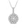 14K White Gold 1/2 Ct.tw Invisible Diamond Fashion Pendant
