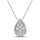 14K White Gold 1/6 Ct.tw Diamond Pear Shape Flower Pendant