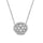 14K White Gold 1/6 Ct.tw Diamond Oval Flower Pendant