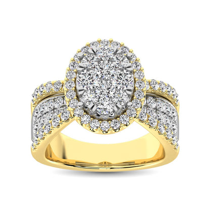Diamond 1 Ct.Tw. Engagement Ring in 14K Two Tone Gold