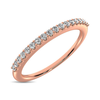 10K Rose Gold 1/10 Ct.tw Diamond Wedding Ring