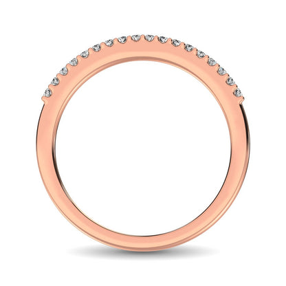 10K Rose Gold 1/10 Ct.tw Diamond Wedding Ring
