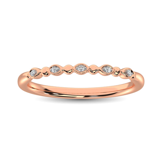 Diamond 1/20 Ct.Tw. Stack Band in 10K Rose Gold