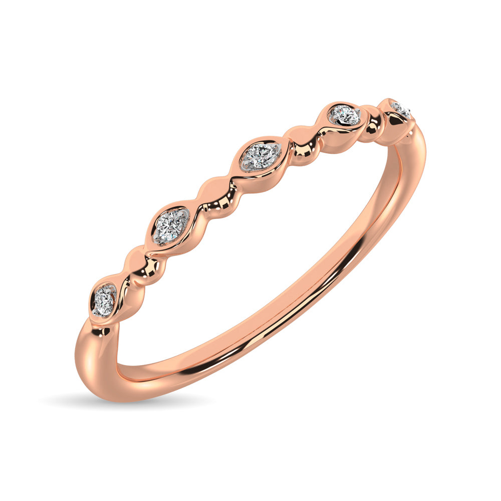 Diamond 1/20 Ct.Tw. Stack Band in 10K Rose Gold