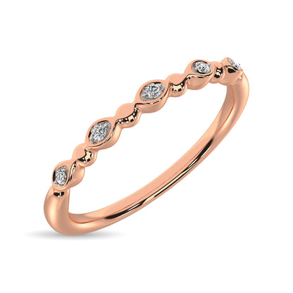 Diamond 1/20 Ct.Tw. Stack Band in 10K Rose Gold