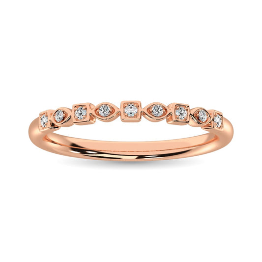 Diamond 1/20 Ct.Tw. Stackable Band in 10K Rose Gold