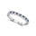 14K White Gold 1/5 Ct.tw Blue Sapphire & Diamond Machine Band
