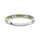 Peridot and Alternate Diamond 1/4 Ct.Tw. Ladies Machine Band in 14K White Gold