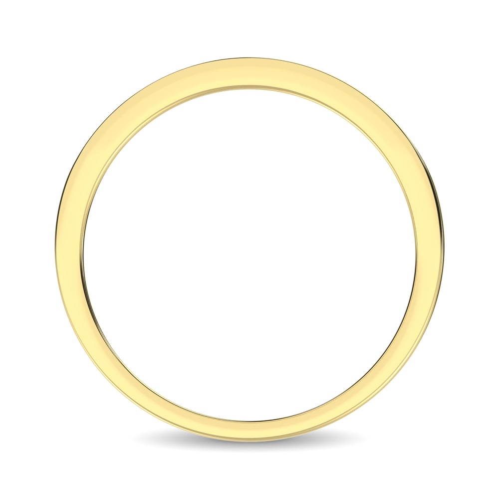 14K Yellow Gold 1/5 Ct.tw Tsavorite Machine Band