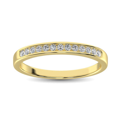 14K Yellow Gold 1/5 Ct.tw Diamond Channel Set Machine Band