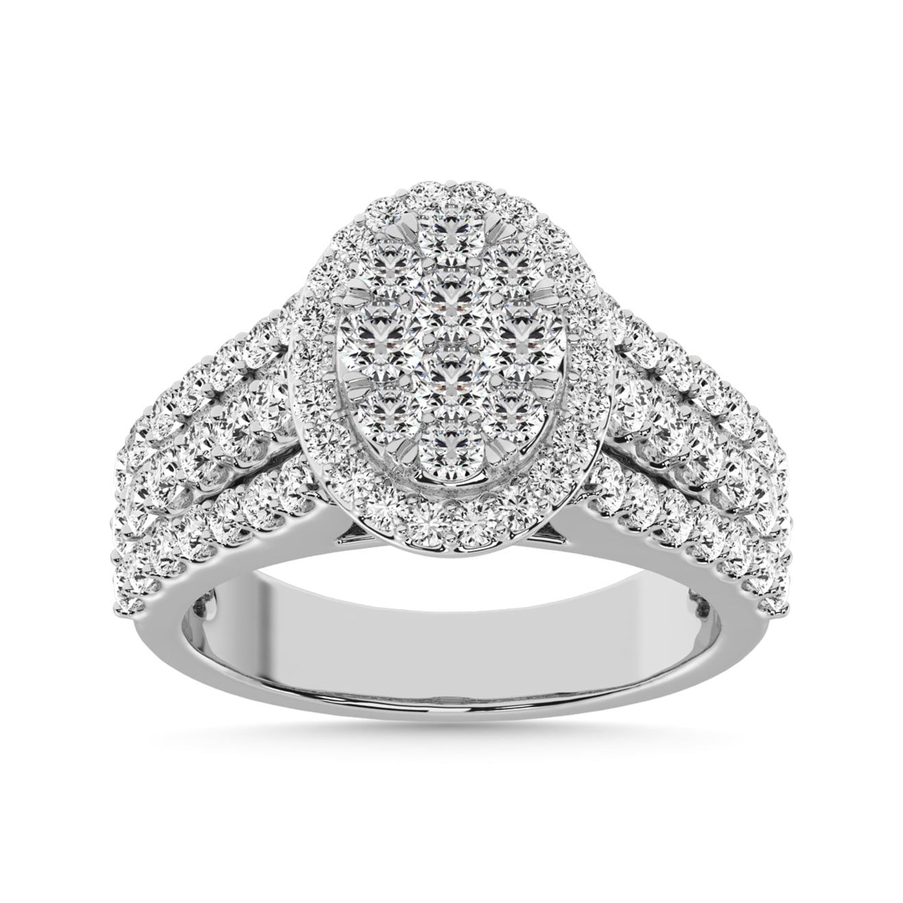 Diamond 1 3/4 Ct.Tw. Engagement Ring in 14K White Gold