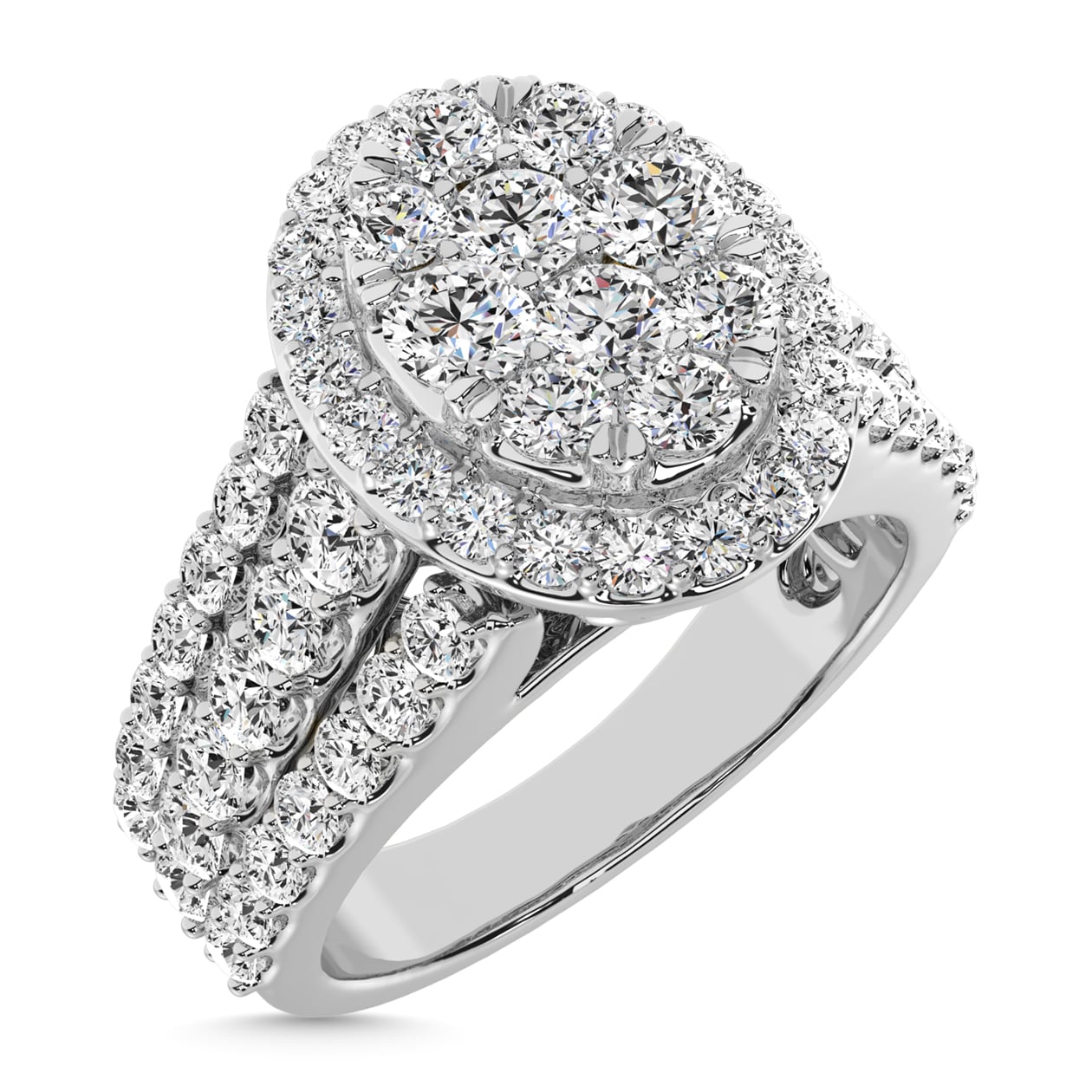 Diamond 1 3/4 Ct.Tw. Engagement Ring in 14K White Gold