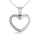 10K White Gold 1/10 Ct.tw Diamond Heart Pendant