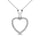 10K White Gold 1/10 Ct.tw Diamond Heart Pendant