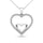 10K White Gold 1/5 Ct.tw Diamond Double Heart Pendant