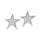 10K White Gold 1/20 Ct.tw Diamond Twinkle Star Earrings
