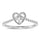 10K White Gold 1/5 Ct.tw Diamond Heart Ring