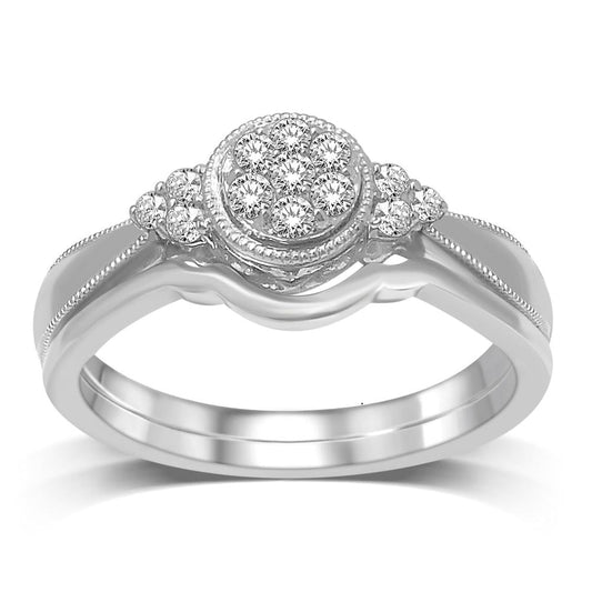 10K White Gold 1/5 Ct.tw Diamond Bridal Ring