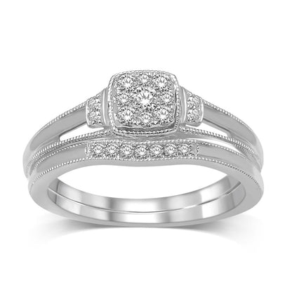 10K White Gold 1/5 Ct.tw Diamond Bridal Ring