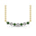 10K Yellow Gold 1/10 Ct.tw Diamond & Round Tsavorite Necklace