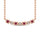Diamond 1/8 Ct.Tw. And Ruby Fashion Necklace in 10K Rose Gold