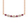 Diamond 1/8 Ct.Tw. And Ruby Fashion Necklace in 10K Rose Gold