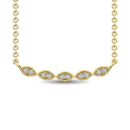 10K White Gold 1/10 Ct.tw Diamond Fashion Necklace