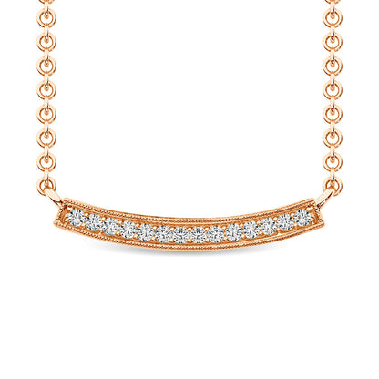 Diamond 1/10 Ct.Tw. Fashion Necklace in 10K Rose Gold