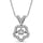 10K White Gold 1/3 Ct.tw Flower Shape Moving Diamond Pendant