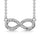 Diamond 1/6 Ct.Tw. Round and Baguette Cut Infinity Necklace in 10K White Gold