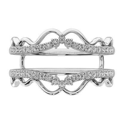 10K White Gold 1/3 Ct.Tw. Diamond Guard Ring
