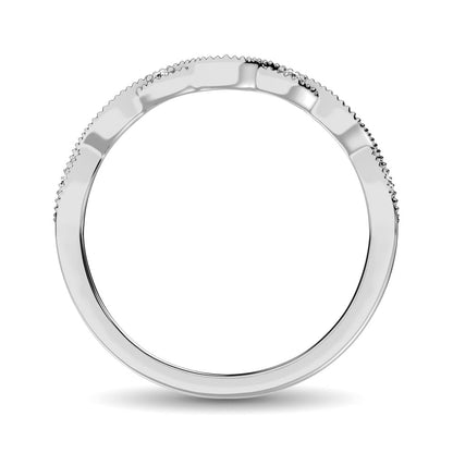 10K White Gold 1/20 Ct.tw Diamond Stackable Ring