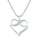 10K White Gold 1/20 Ct.tw Diamond Heart Pendant