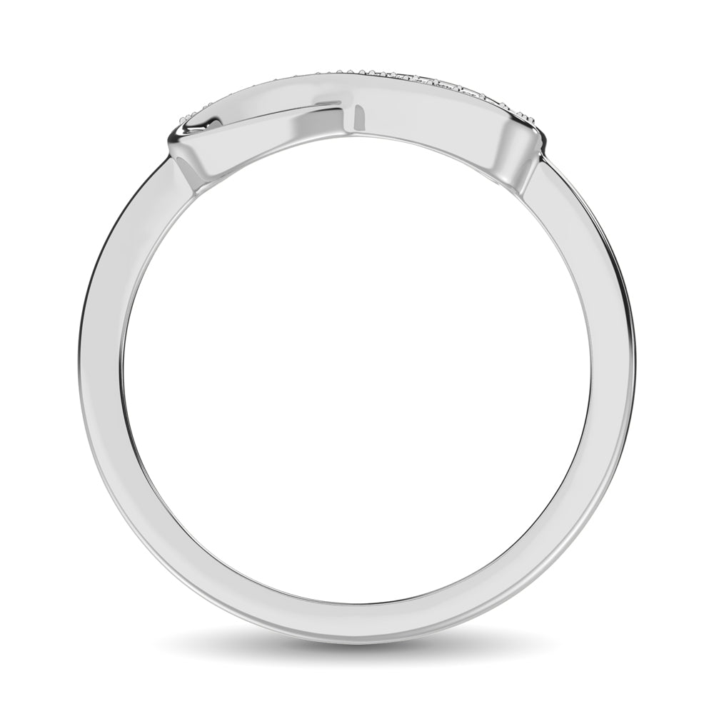 10K White Gold 1/20 Ct.tw Diamond Infinity Ring