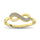 10K Yellow Gold 1/20 Ct.tw Diamond Infinity Ring