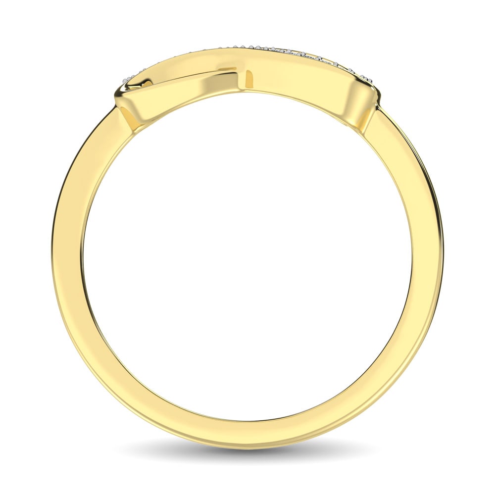 10K Yellow Gold 1/20 Ct.tw Diamond Infinity Ring