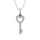 10K White Gold 1/10 Ct.tw Diamond Double Heart Pendant