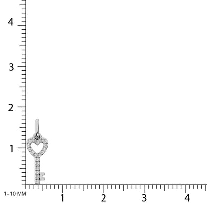 10K White Gold 1/10 Ct.tw Diamond Double Heart Pendant
