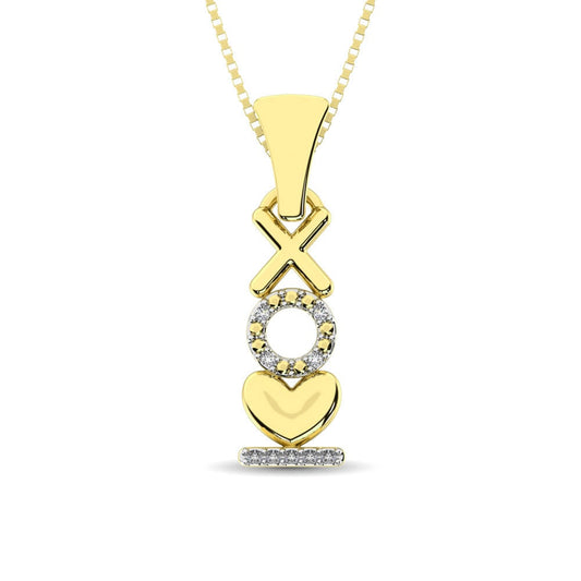 10K Yellow Gold Diamond Accent Fashion Pendant