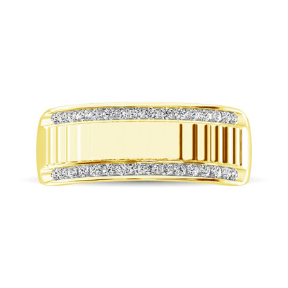 Diamond 1/3 Ct.Tw. Fusion Men?s Band in 10K Yellow Gold
