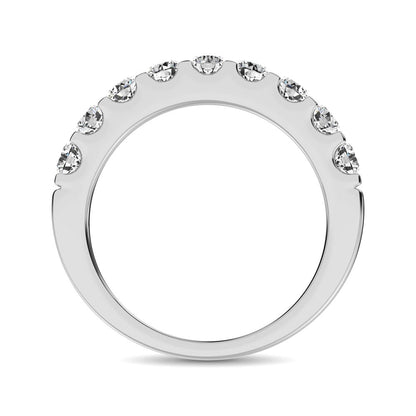 14K White Gold Diamond 1/4 Ct.Tw. 9 Stone Anniversary Band
