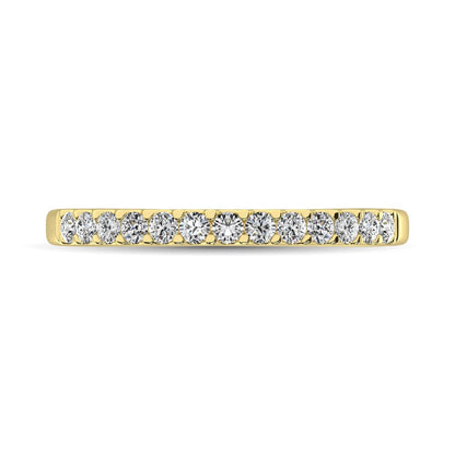 14K Yellow Gold Diamond 1/4 Ct.Tw. 9 Stone Anniversary Band