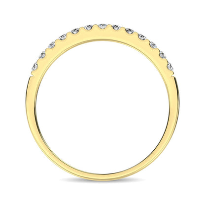14K Yellow Gold Diamond 1/4 Ct.Tw. 9 Stone Anniversary Band