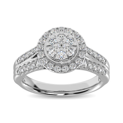 Diamond 1 Ct.Tw. Round Shape Engagement Ring in 10K White Gold